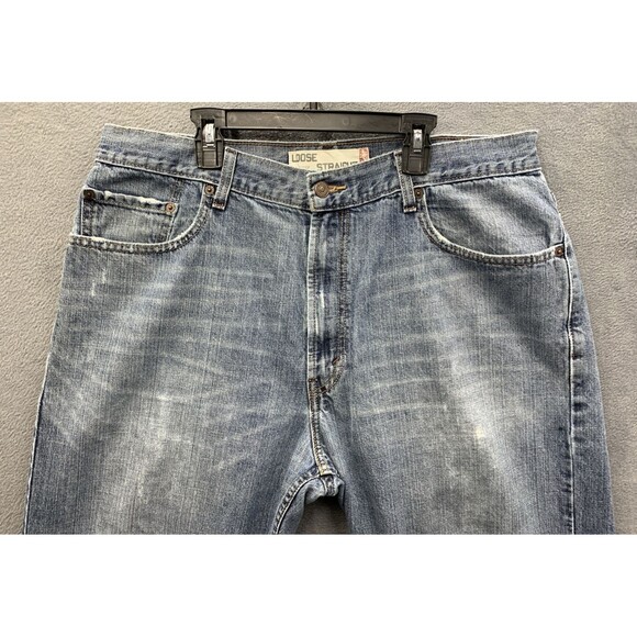 Levi's Mens 569 Denim Jeans Loose Straight Faded Distressed Size 36X32 Vintage - Picture 4 of 16